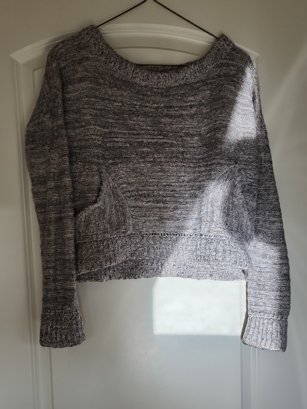 Free People XS grey cropped sweater